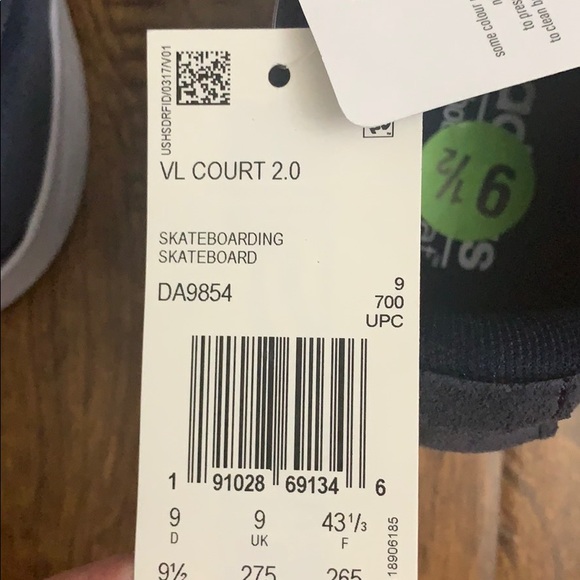 Adidas Men's VL Court 2.0 Suede Size 9.5 - Picture 11 of 16